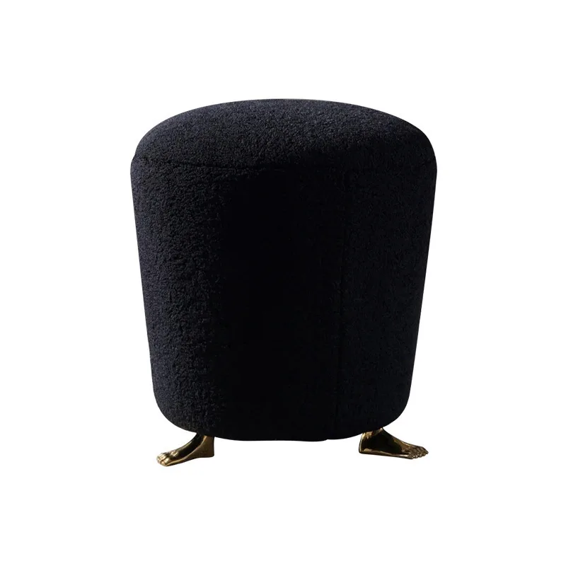 

Round stool living room home shoe changing stool fabric dressing stool