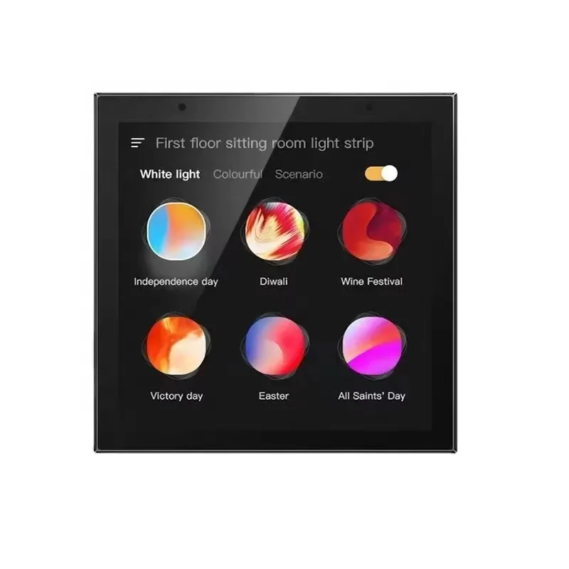 

UEMON Smart Home Touch Wifi Central Control Panel Multi-Function Music Background Android Operation IPS for Hotels Electric