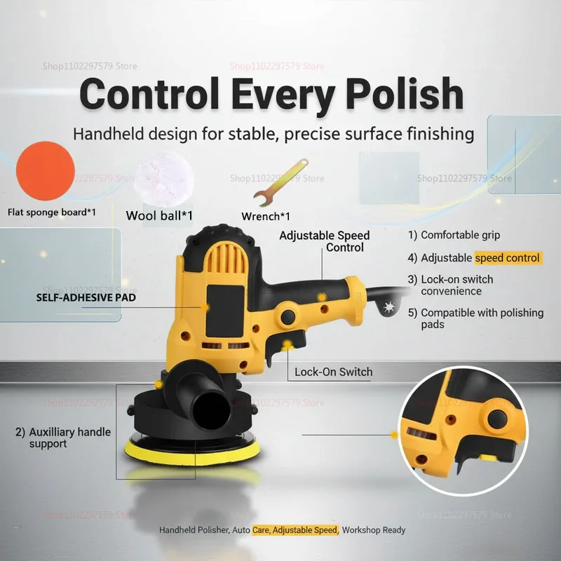 Electric Car Polishing Machine Car Beauty Waxing Machine Adjustable Speed Solishing And Waxing Tools Car Polishing ScratchRepair