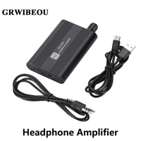 GRWIBEOU 16-300 ohm HiFi Headphone Earphone Amplifier 3.5mm Jack Aux Portable Adjustable Audio Amp for Mobile Phone Music Player