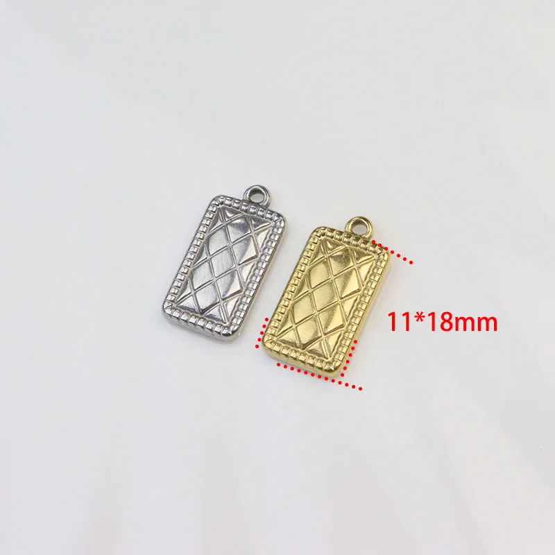 5pcs  Stainless Steel Coin Fashion Jewelry Charms Pendant DIY Handcraft Vacuum Plate Waterproof Antiallergic