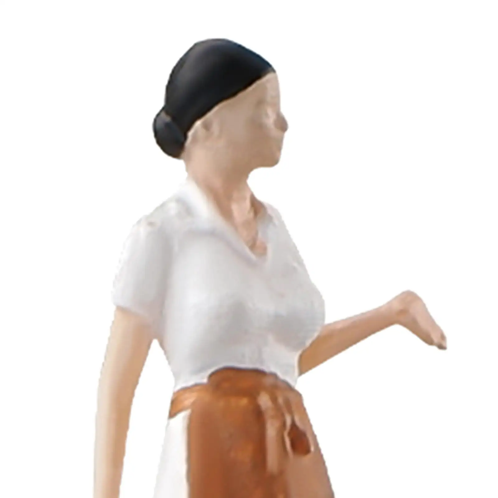 1:64 Donna Hostess Figura Bambola Scena di cucina Mini statuetta per collezioni Ornamento da tavolo