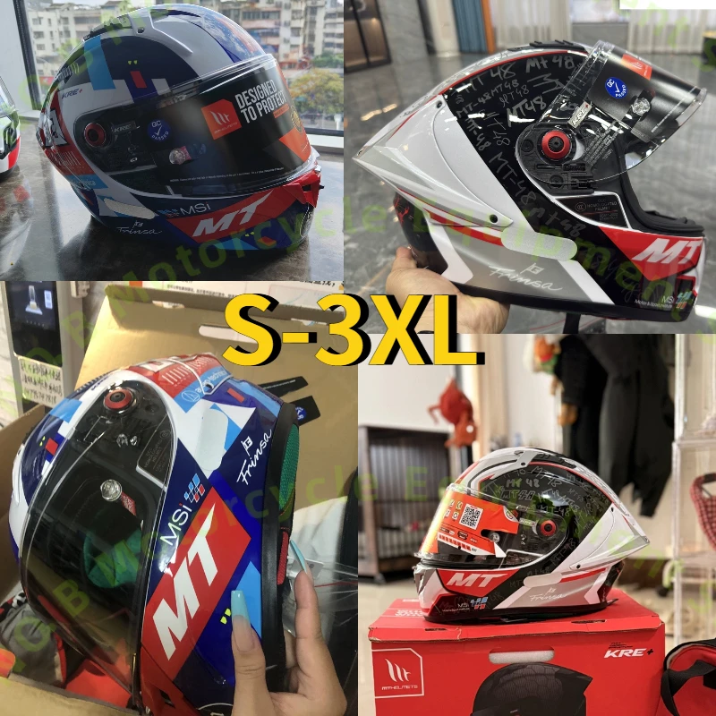 

Spanish MT KRE+ Carbon Fiber Motorcycle Helmet ECE DOT Approved Full face Professional racing helmet cascos para moto For FIM