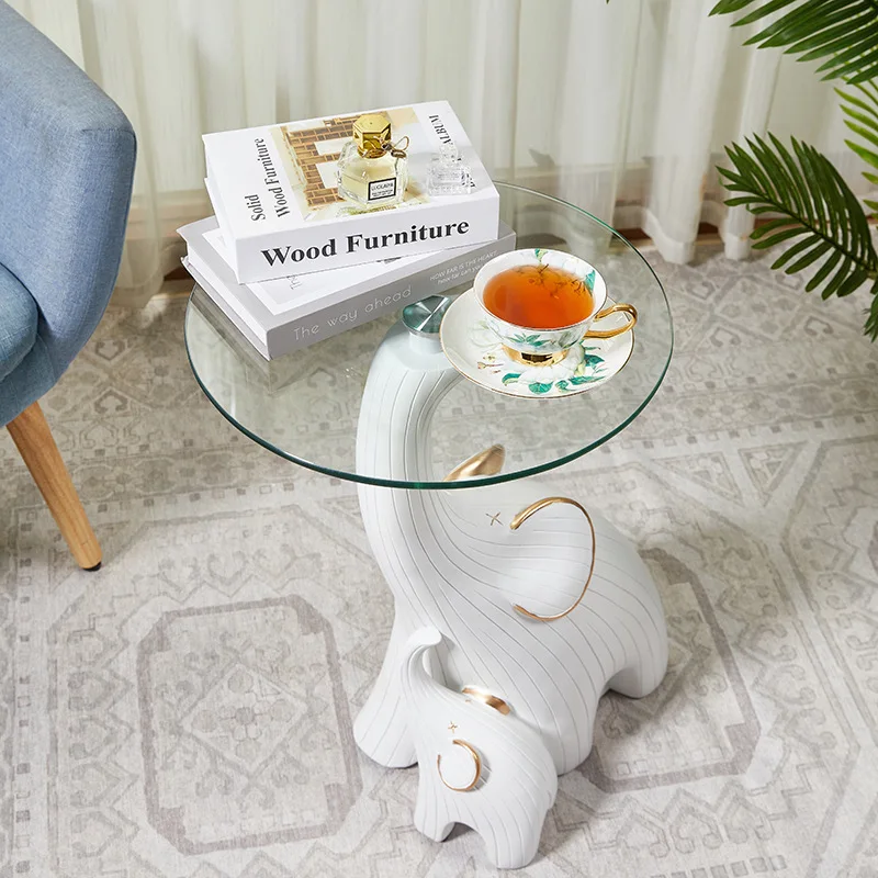 Factory direct sales modern simple mother and child elephant ornaments living room office soft decoration coffee table floor