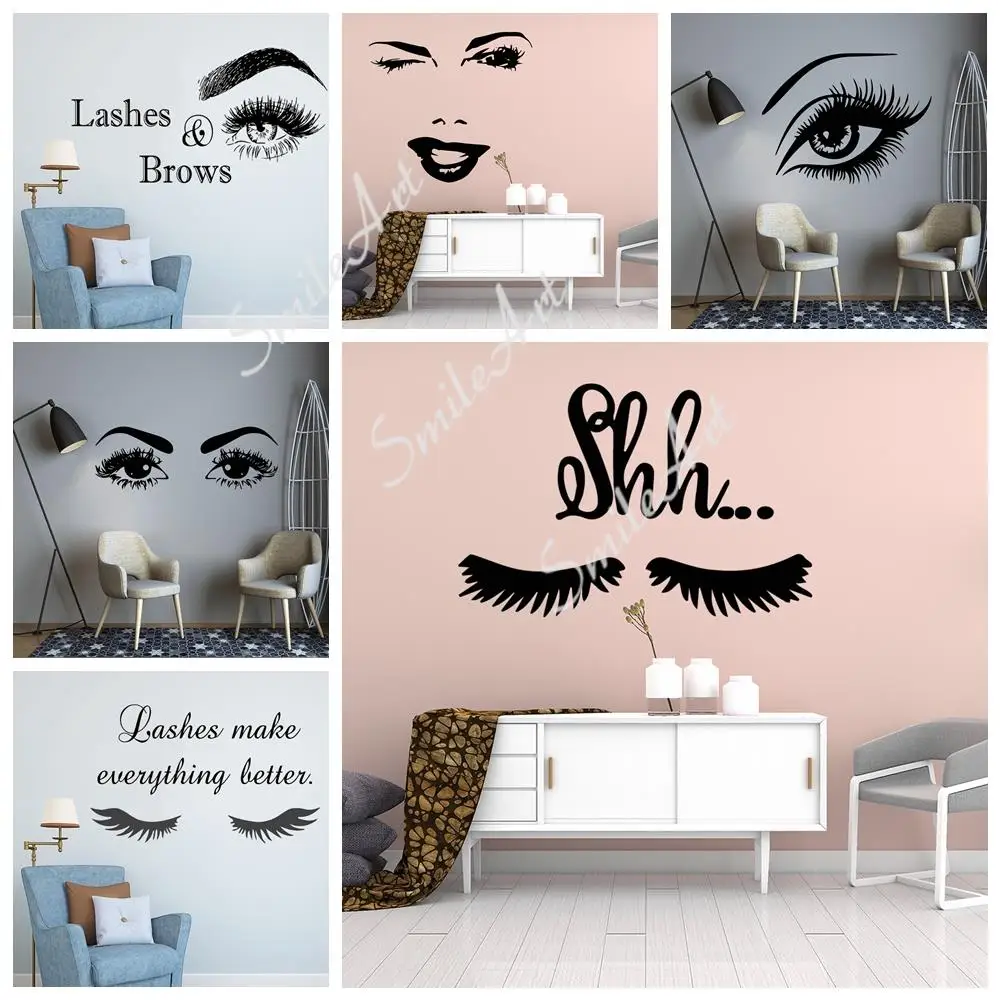 1pc Creative Cartoon Lash Bar Wall Sticker Pvc Wall Stickers Wall Art Wall Paper For Baby's Rooms Sticker Mural  Sticker Mural