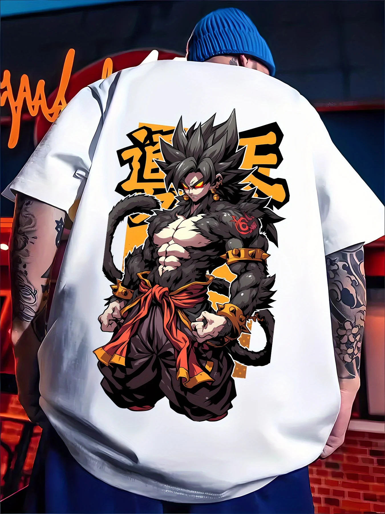 ドラゴンボールアニメーション悟空ベジータ周辺 Tシャツ 2025 夏クルーネックファッション男性と女性のルーズコットン半袖