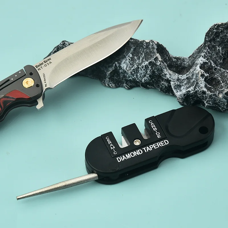 4-in-1 Portable Multi-functional Tungsten Steel Knife Grinding Rod and Kitchen Knife Sharpening Tool