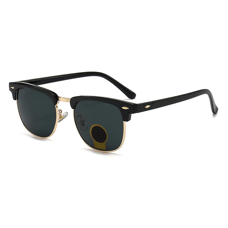 

Unisex Retro Semi-Metal Oval Sunglasses Vintage Punk Rivets UV400 Trending Shades For Women Men Streetwear Daily Use
