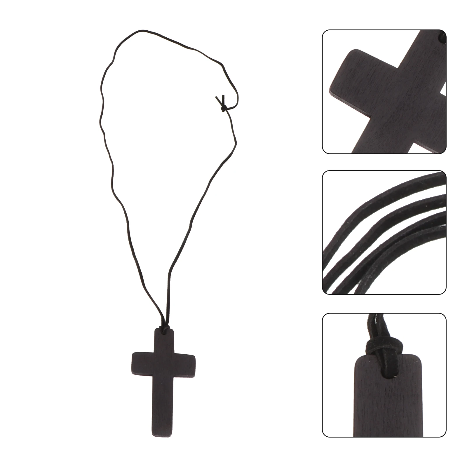

12pcs Necklace Unisex Cross Cross Pendant Charm Necklace Wood Non Fading Event Party Festival Stylish Cool Jewelry