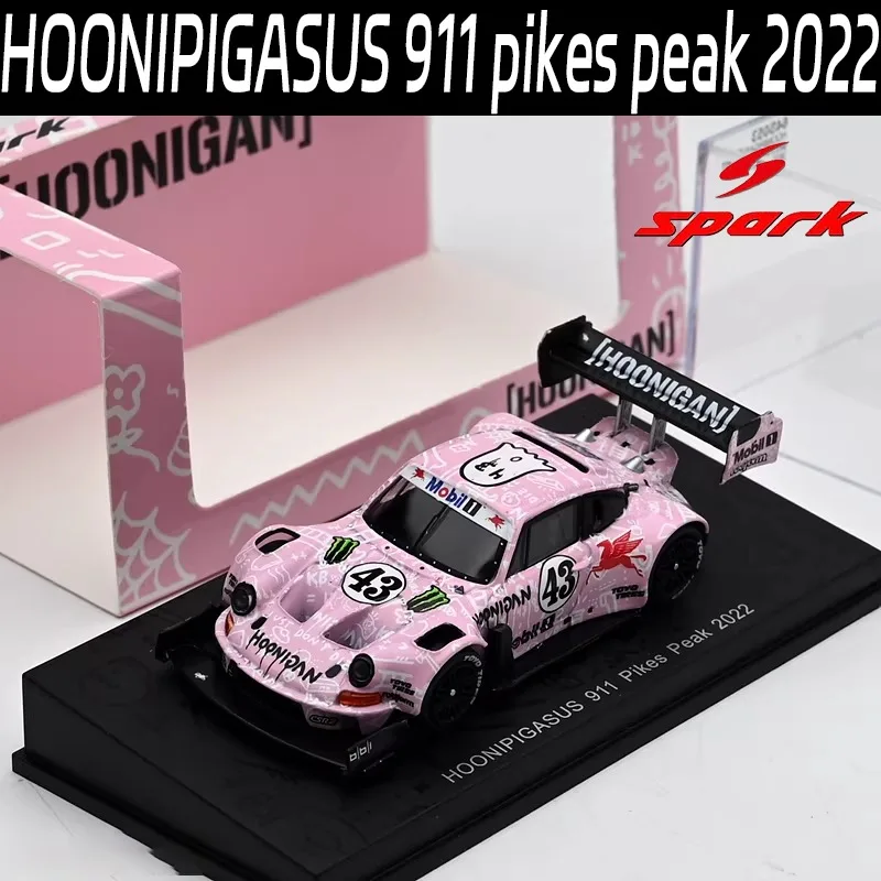 Spark 1:64 HOONIPIGASUS 911 pikes peak 2022 Spot Collection Edition aleación fundición a presión coche de juguete Festival regalo colección para niños
