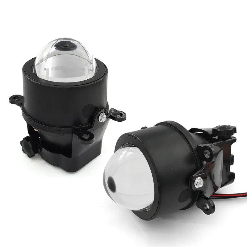 Car led fog light double lens fisheye light super bright far and near integration white light, yellow light modified anti-fog