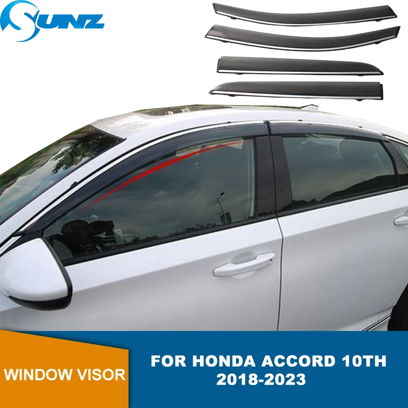 

Side Window Visor For Honda Accord 10th 2018 2019 2020 2021 2022 2023 Sun Rain Deflector Waterproof Weather Shield Window Guard