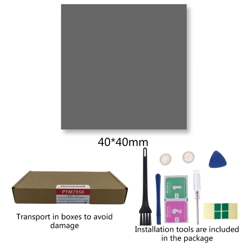 Thermal Conductive Pad Honeywell- PTM7950 Phase Change Silicone Pad MaterialLaptop CPU GPU Silicone Grease Pad Drop Shipping