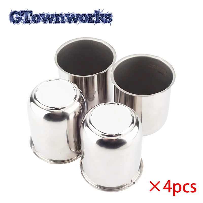 

GTownworks 4pcs/1pc 81mm/3.19in 92mm/3.62in Push Through Center Caps for Universal Truck/Trailer Wheel Chrome/Matte Black/White