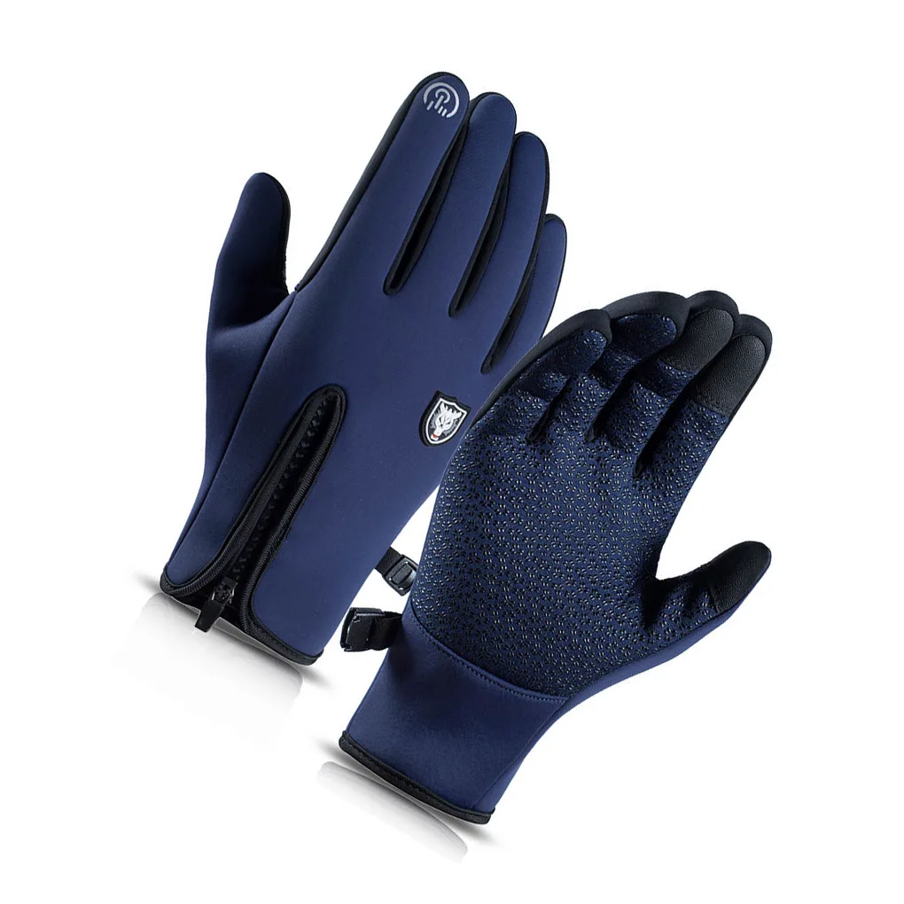 Winter Gloves Hand Wrap Cycling Supplies Fine Workmanship Windproof Thermal Glove Multicolored Warm Mitten Navy Blue/S