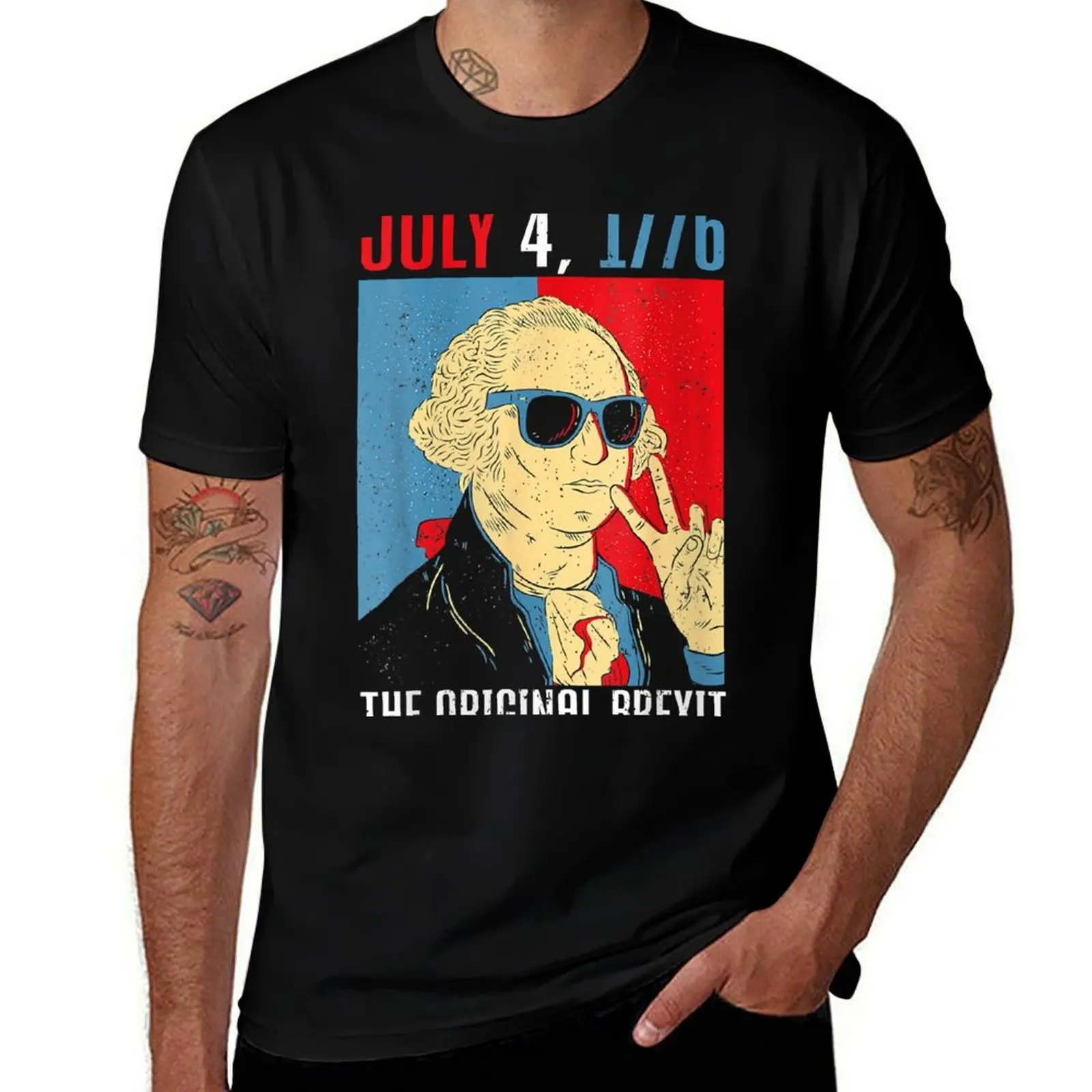 Womens July 4 1776 Original Brexit Independence Day Fun 4th Of July T-Shirt Basic Simple Casual Short Sleeve Tee T-Shirt