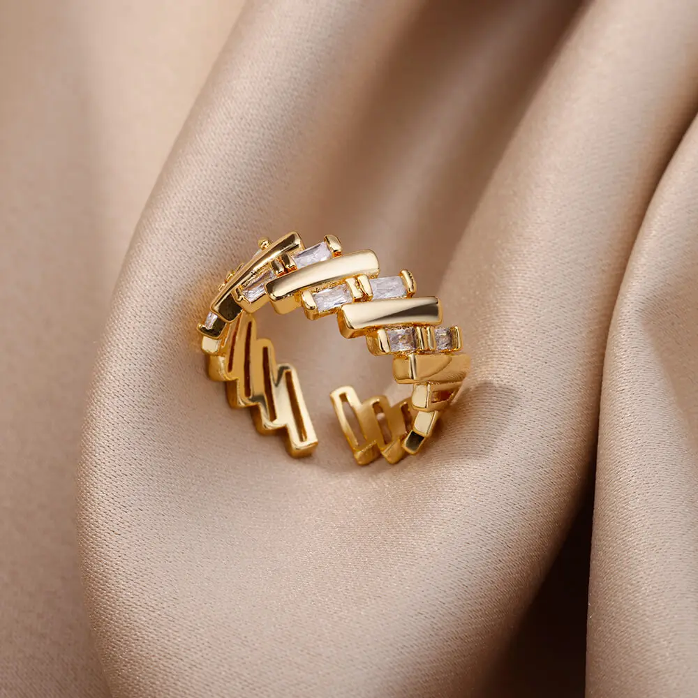 Bague anneau hexagonale femme acier or gravure je t'aime déclaration d'amour Bague anneau hexagonale femme acier or gravure je t'aime déclaration d'amour