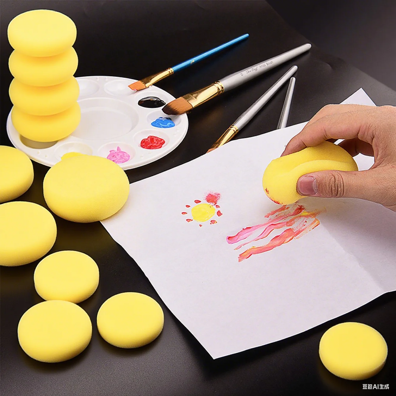 

5/10/20 шт круглая форма керамическая губка для метания водопоглощающая пена керамическая скульптура глина пена чистка инструменты для рисования