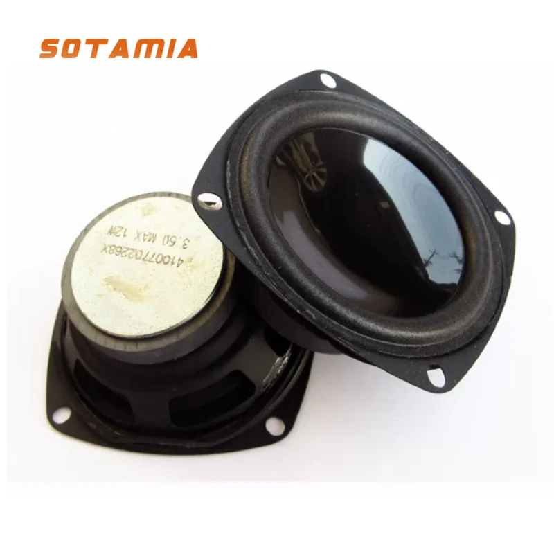 

SOTAMIA 2Pcs 3 Inch Full Range loudspeaker 3.5 Ohm 12W Pot Bottom Paper Cone Foam Edge Speaker 2.1 Sub Box Mid Treble Speaker