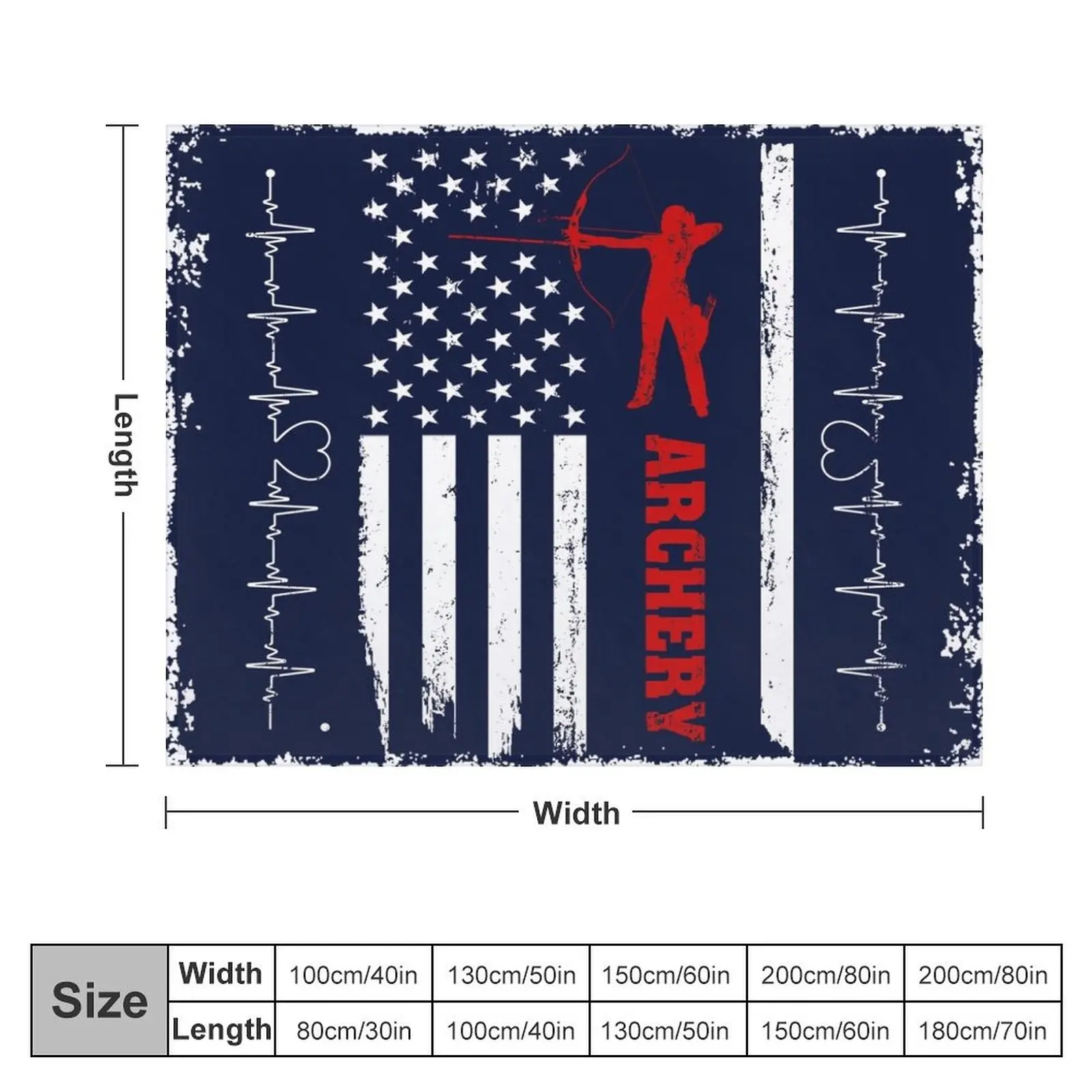 Archery America Flag Throw Blanket manga Bed linens Luxury Throw Blankets