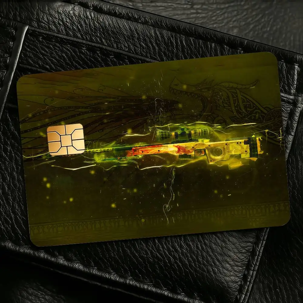 Game C-C-S 2 Credit Skin Cover Card Stickers 4PCS Film Bus Pass Front Decoration Bank Debit Waterproof GO