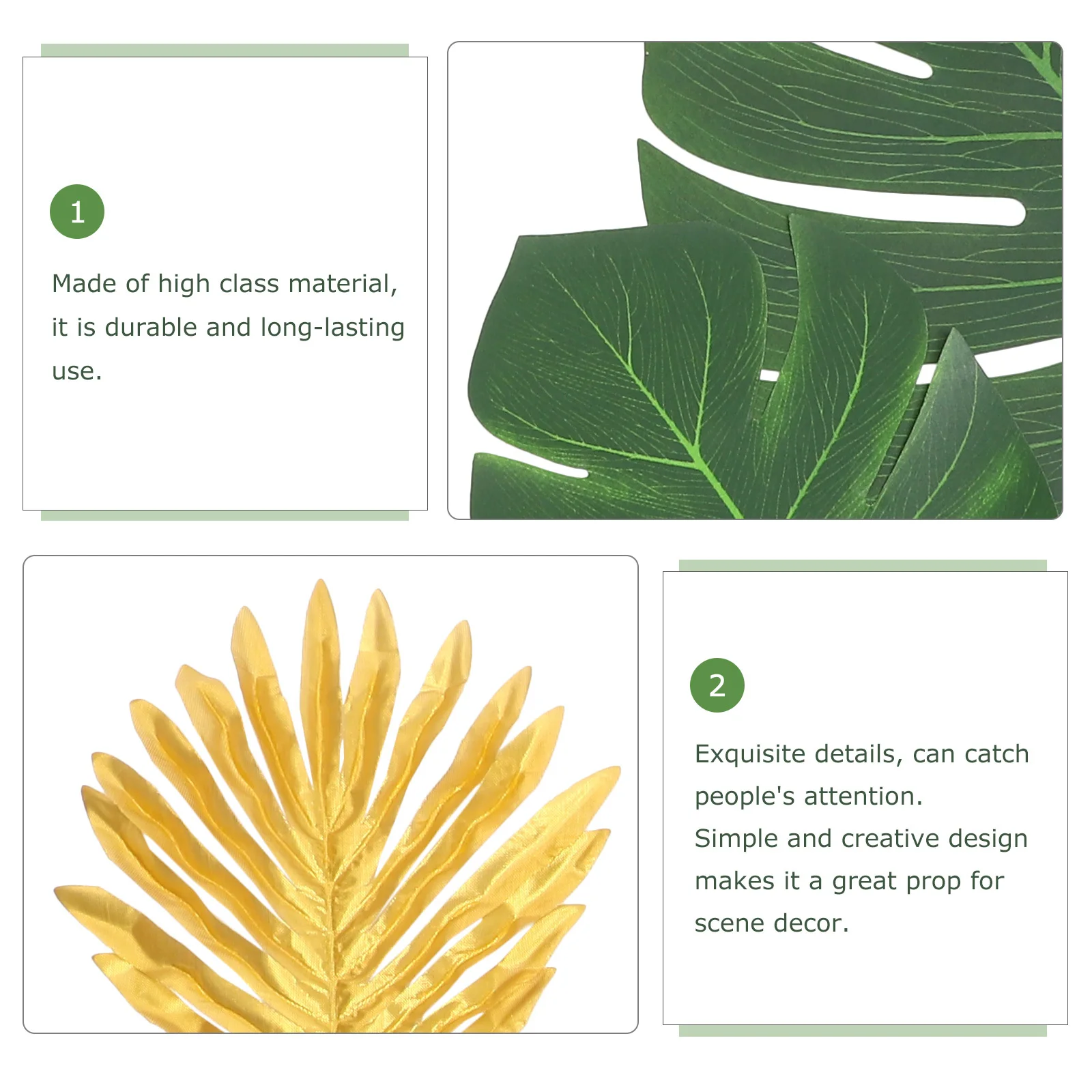 

77Pcs Faux Monstera Artificial Tropical Leaves Decorations Hawaii Party Table Wall Scene Balloon Garland Decor