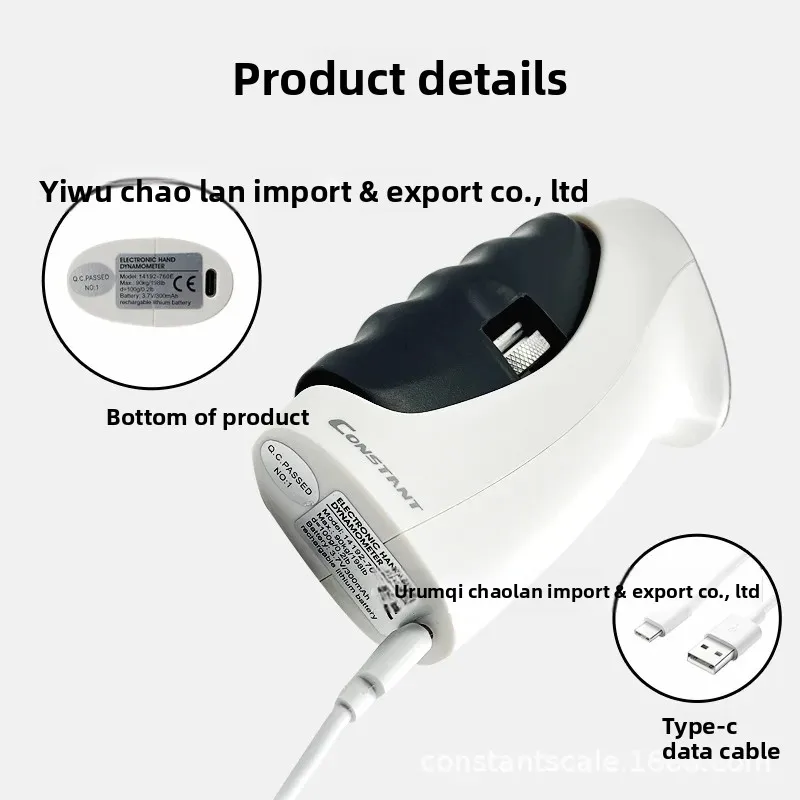 `Rechargeable Electronic Hand Grip Strength Tester, LED‑Display Grip Meter for Hand Strength Rehabilitation Workout Accessory`