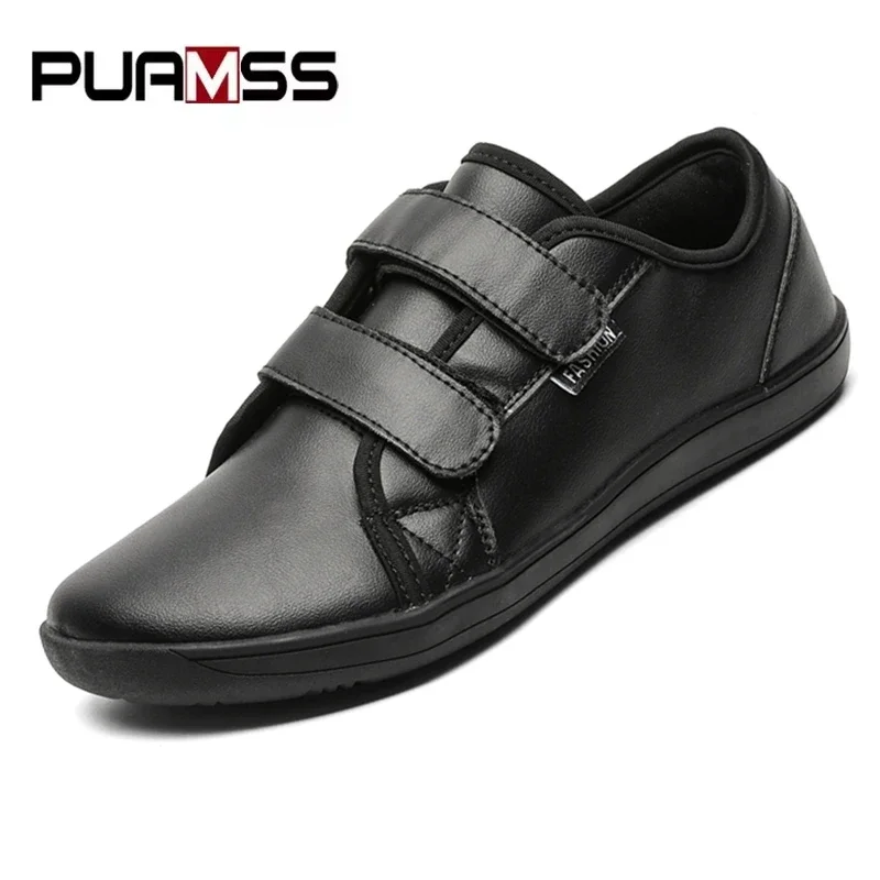 PUAMSS Wide Barefoot Shoes for Men Outdoor Trail Running Minimalist Men's Casual Shoes Lightweight and Breathable Sneakers