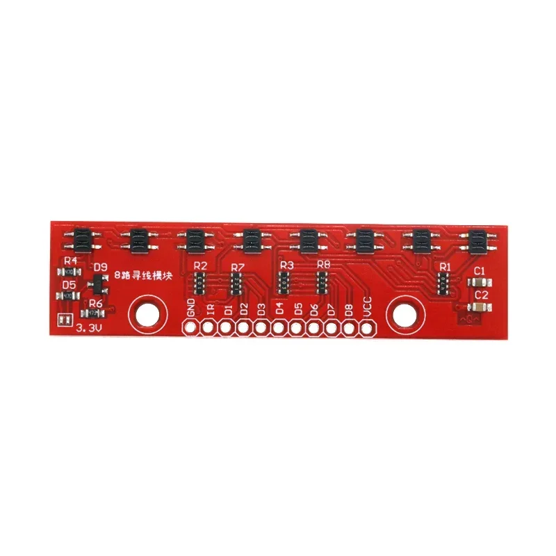 Modulo sensore di localizzazione IR a 8 canali 8 canali linea a infrarossi traccia traccia rilevamento scheda di rilevamento rilevatore fai da te