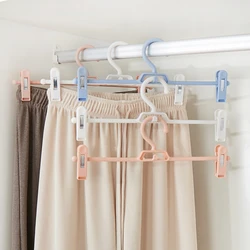 Durable Hangers 10Pcs/Lot Clothes Closet Pant Trouser Skirt Non-slip Racks Clip Multifunction Plastic Drying Rack Home Storage