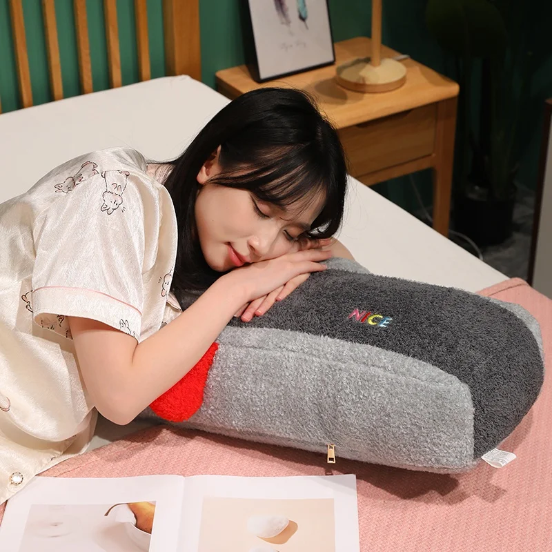 Cute Camera‑Shaped Plush Long Pillow Soft Fluffy Camera Stuffed Cushion Multifunctional Sleeping Hug Pillow Birthday Xmas Gifts