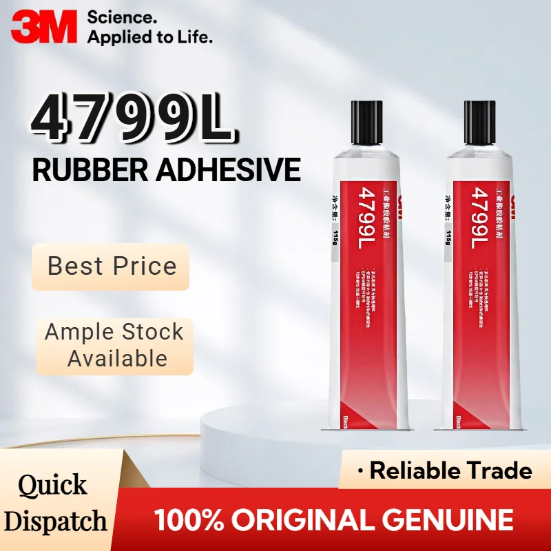 Original 3M 4799L Scotch-Weld Industrial Rubber Adhesive Black EPDM Gasket Weatherstrip Glue Heat Water Resistant MRO Repair