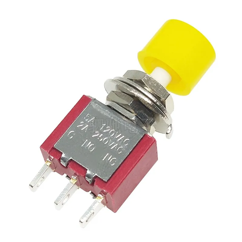 

10 шт. 3-контактный C-NO-NC 6 мм мини-мгновенный автоматический возвратный кнопочный переключатель ВКЛ-(ВКЛ) 2A 250 В переменного тока/5 А 120 В переменного тока тумблеры