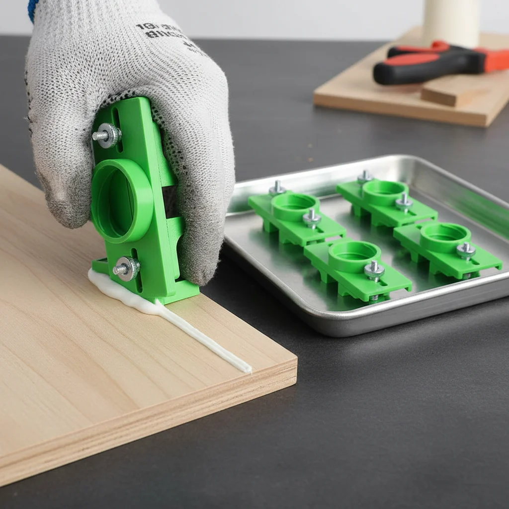 1 Pcs Plastic Green Woodworking Edge Banding Glue Applicator Adjustable Edge Sealing Tool Installation Fixture Multifunctional