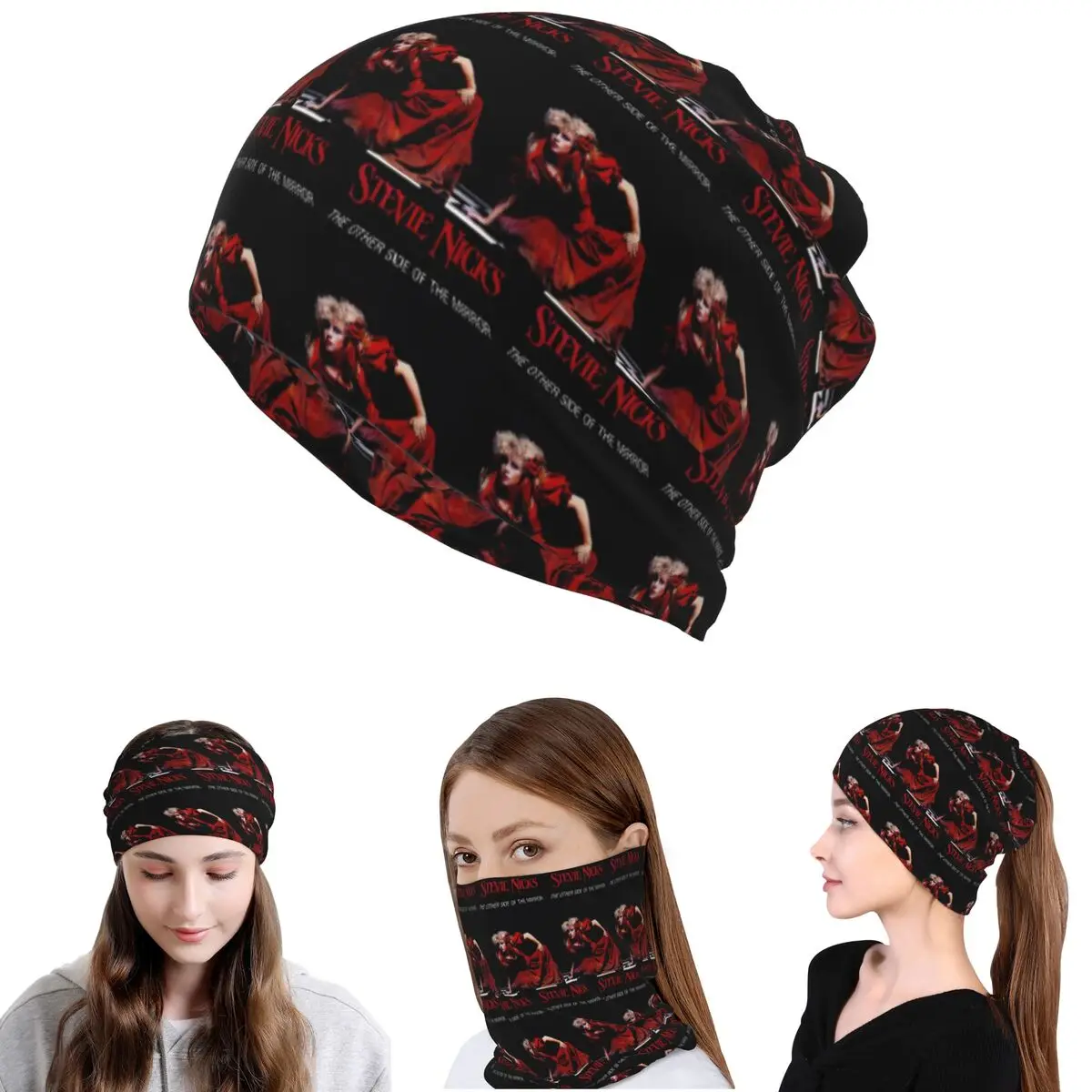 2024 Stevie Nicks Tour Live In Concert Albumcover Bandana Halstuch Wickelmaske Schal Kopfbedeckung Mütze für Männer Frauen Erwachsene