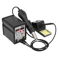 WEP 898D 2-in-1 Soldering Station 700W, LCD Hot Air Rework + SMD Iron, ESD Safe, 650W Blower, 220V for Electronics Repair