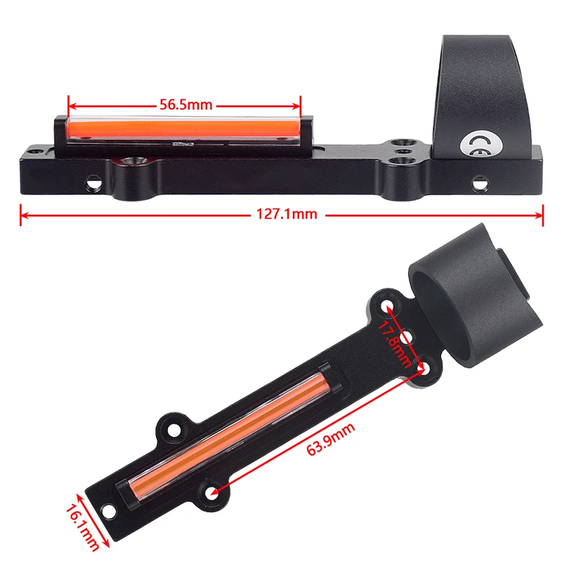 ศูนย์เล็งไฟเบอร์ออปติกสีแดงเขียว 1x28 พลังงานแสงอาทิตย์ พร้อมราง 11 มม. สำหรับปืนยิงล่าสัตว์แบบยุทธวิธี อุปกรณ์เสริมสำหรับกล้องเล็ง