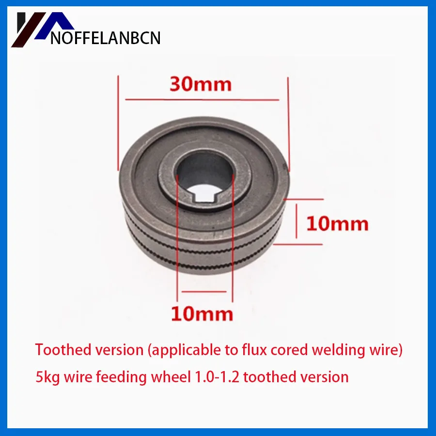 Roue d'Alimentation de Fil 0.6 0.8 Machine spatirée Sans Gaz 5KG, Machine à Souder, Guide Fil, Dents de Courroie