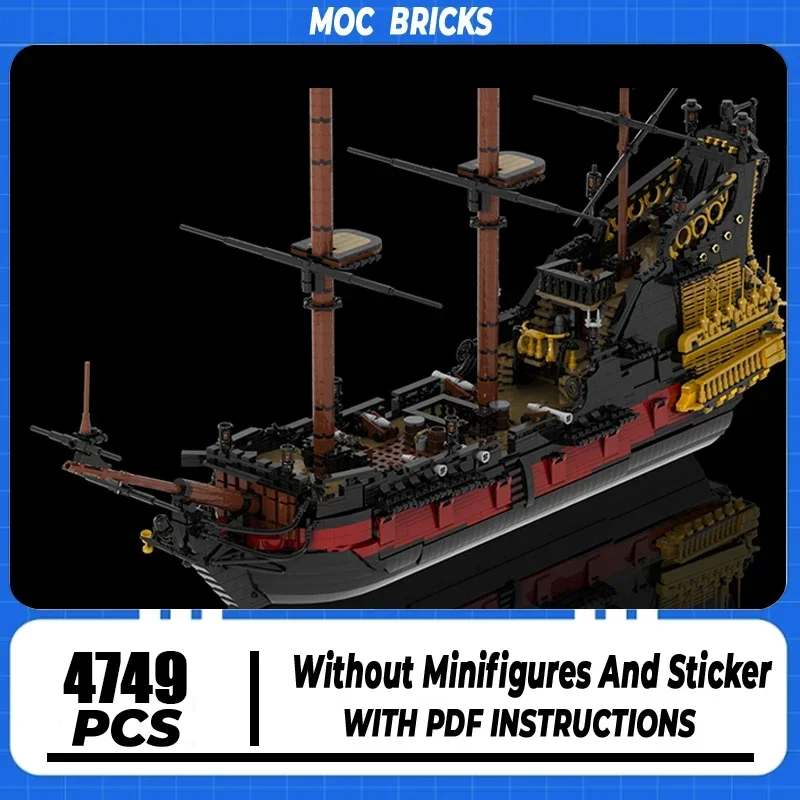 Moc Building Bricks Sailing Ship Model Revenge Queen Boat Technology Modular Assembly Blocks  For Gifts Toys  DIY Sets