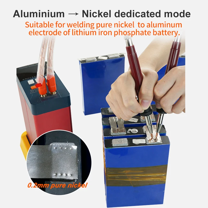 بريق 801H ماكينة لحام نقطي 19.8KW 3500A نبض بعقب لحام بطارية الطاقة الألومنيوم النيكل بطارية واحدة بقعة لحام