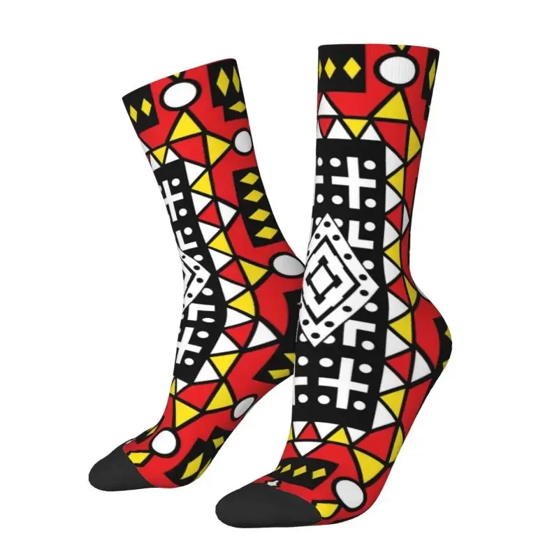 Kizomba Samakaka Ankara Print Men Women Crew Socks Unisex Cute 3D Printing African Pattern Wax Design Dress Socks