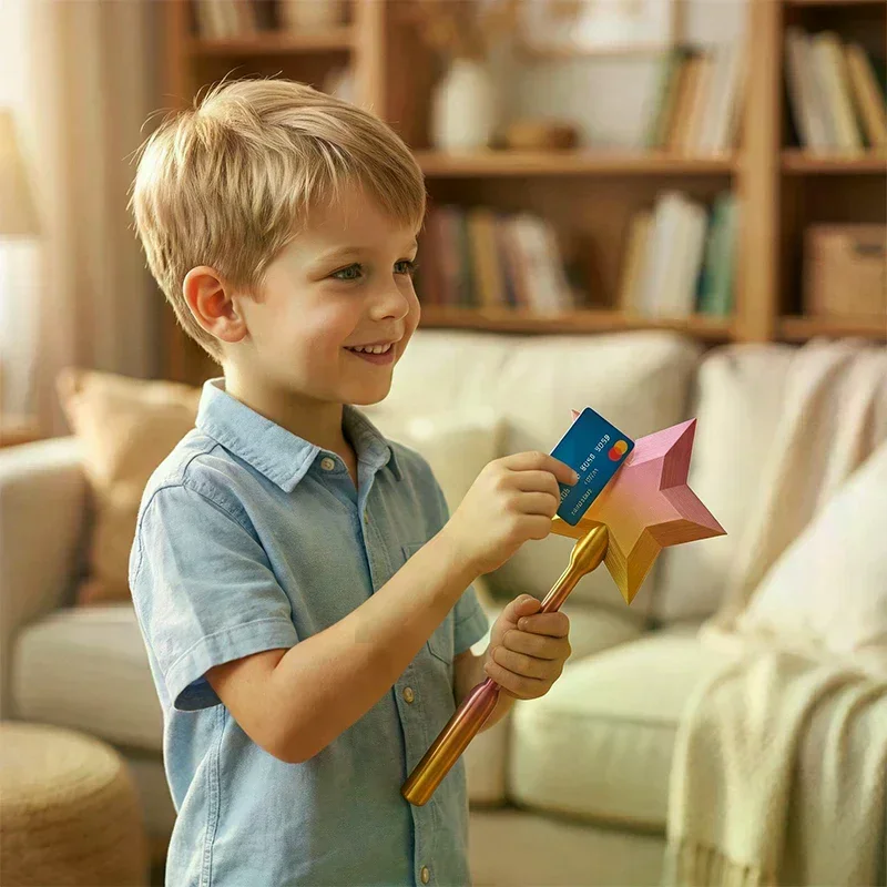 3D Printed Wand Tap To Pay, Star Magic Contactless Credit Card Holder, NFC Payment Wand, Tap-to-Pay Credit Card Wand view 3