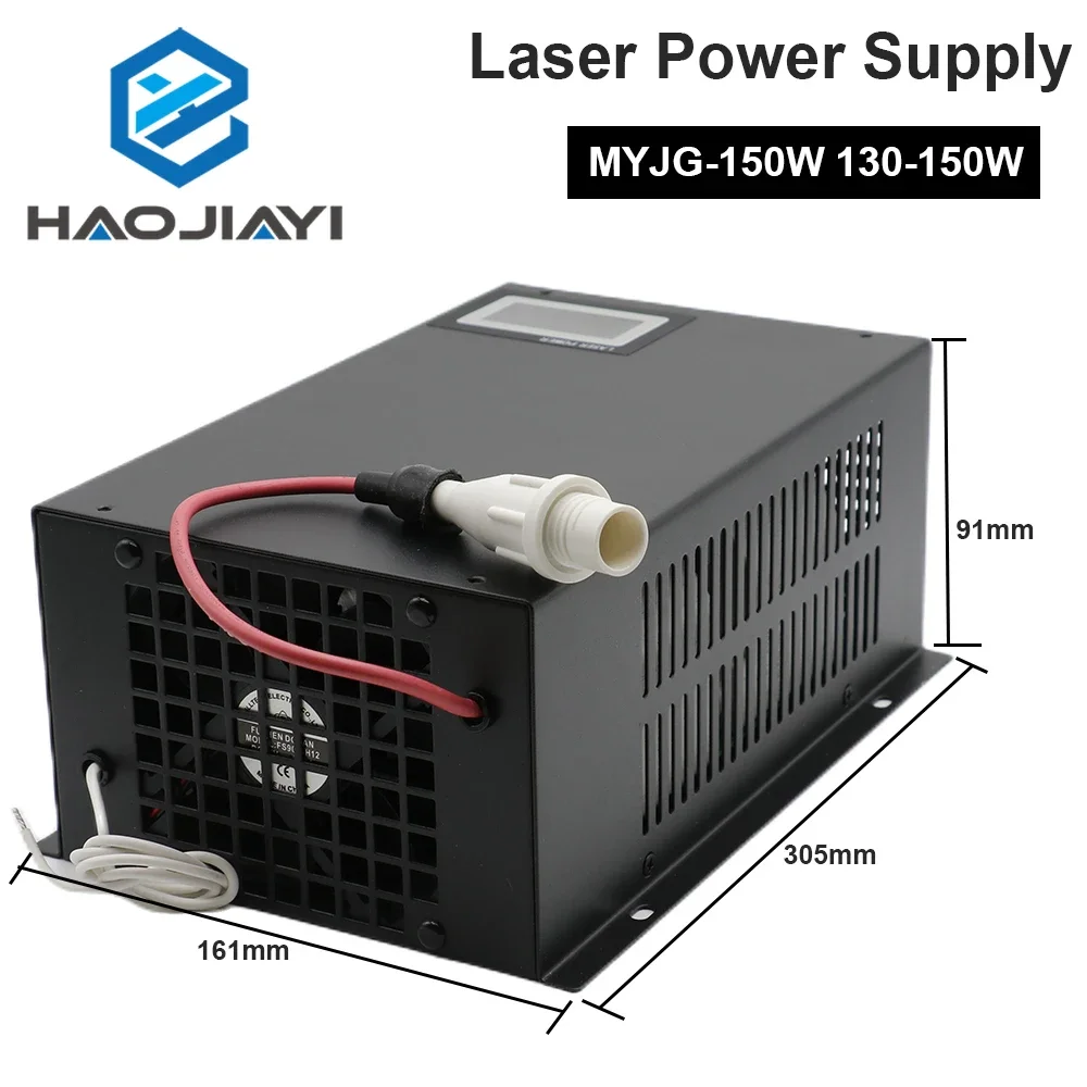 HAOJIAYI MYJG-150W CO2 Laser Power Supply 130-150W for Laser Engraving and Cutting Machine