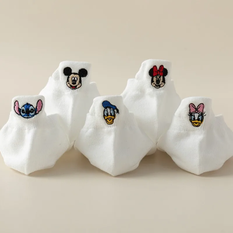 

Anime Stitch Men's and Women's Cartoon Embroidery Pattern Design Knitted Socks for Summer Breathable Leisure Boat Socks