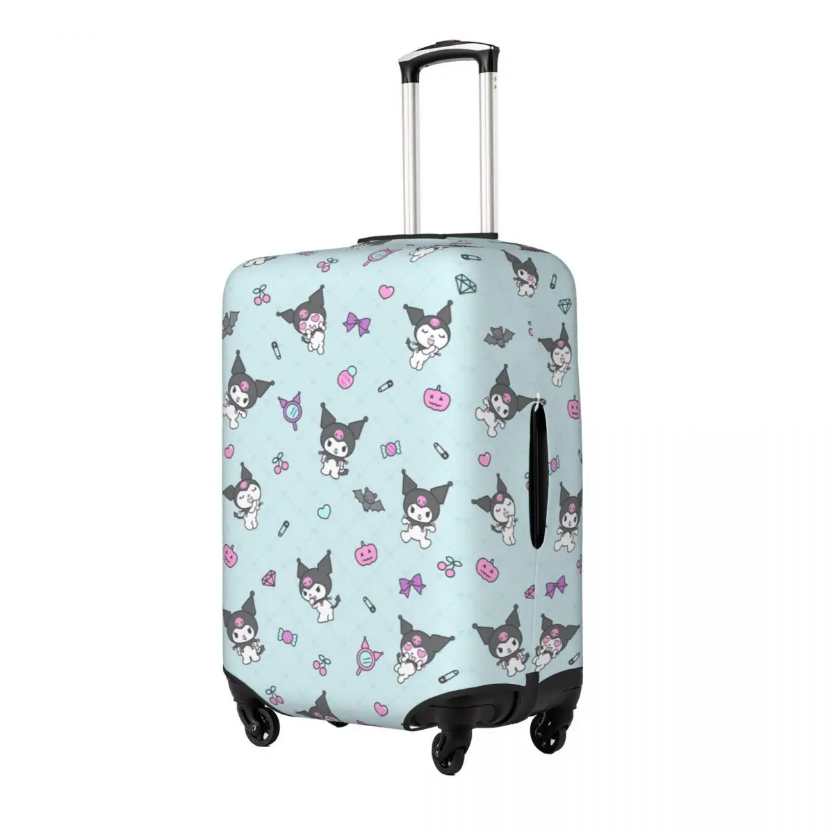 Sanrio Fun Kuromi Luggage Cover Fits 18-32 Inch Suitcases Elastic Suitcase Cover Protector Travel Accessories