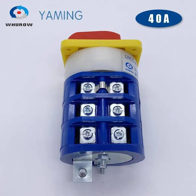 Yaming 전기 LW5D-40F3055/3 40A 690 볼트 3 위치 3 노트 실버 접촉 범용 전환 캠 스위치