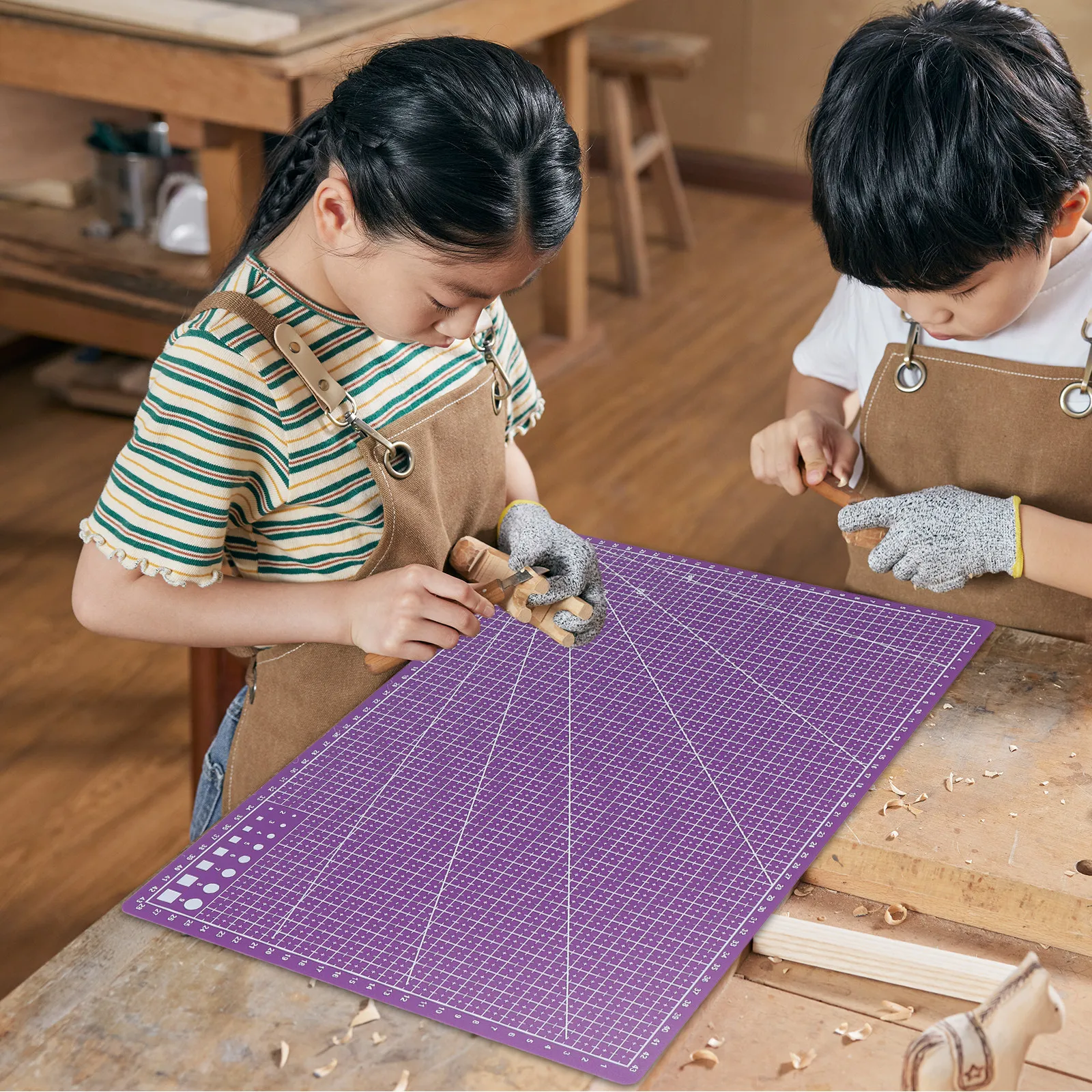 

Cutting Mat for Sewing Double Sided Non Slip Plastic Craft Mat Fabric Cutting Board DIY Quilting Craft Supplies