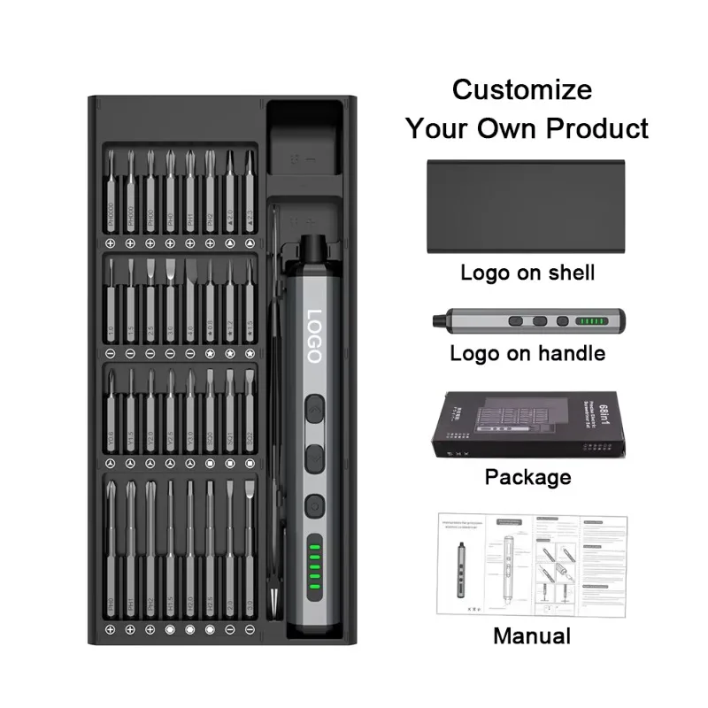 

Mini Electric Screwdriver 68-Piece DIY Electric Precision Screwdriver Set Professional Mobile Phone Repair Tools