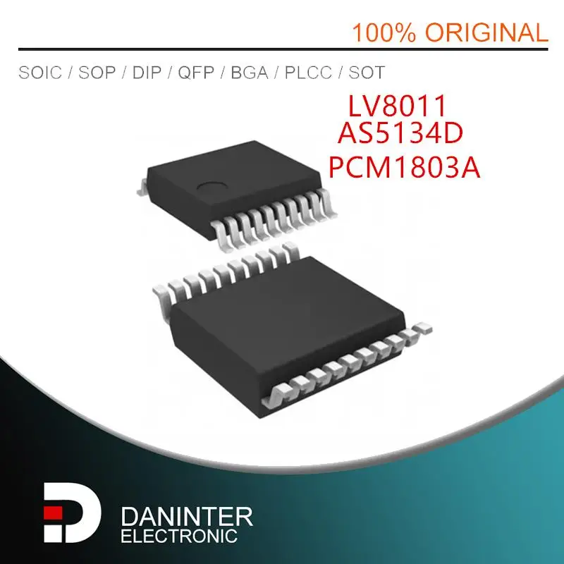 2PCS/LOT  AS5134D AS5134 PCM1803A PCM1803  LV8011 LV8011 LV8011V-TLM-E  SSOP20