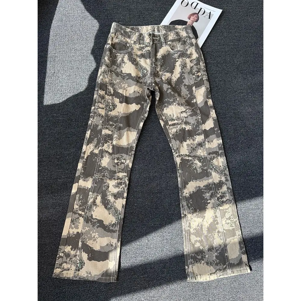 Summer Men Clothing 2026 Denim Man High-end Luxury Man Clothes Vintage Camouflage Tooling Jeans High Street Design Pants